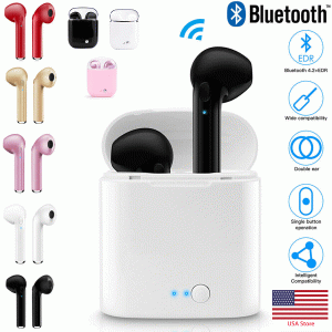 אוזניות Bluetooth אלחוטיות כפולות עבור אוזניות אנדרואיד IOS טלפון מודלים