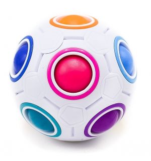 פאזל מאתגר בצורת כדור משחק צבעים תואם, צעצוע חשיבה