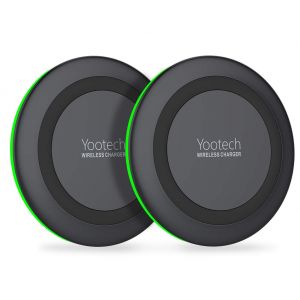 מטען אלחוטי Yootech [2 חבילה] מטען אלחוטי מוסמך Qi 7.5 וולט טעינה אלחוטית תואם לאייפון Xs MAX / XR / XS / X / 8Plus, 10W עבור Ga